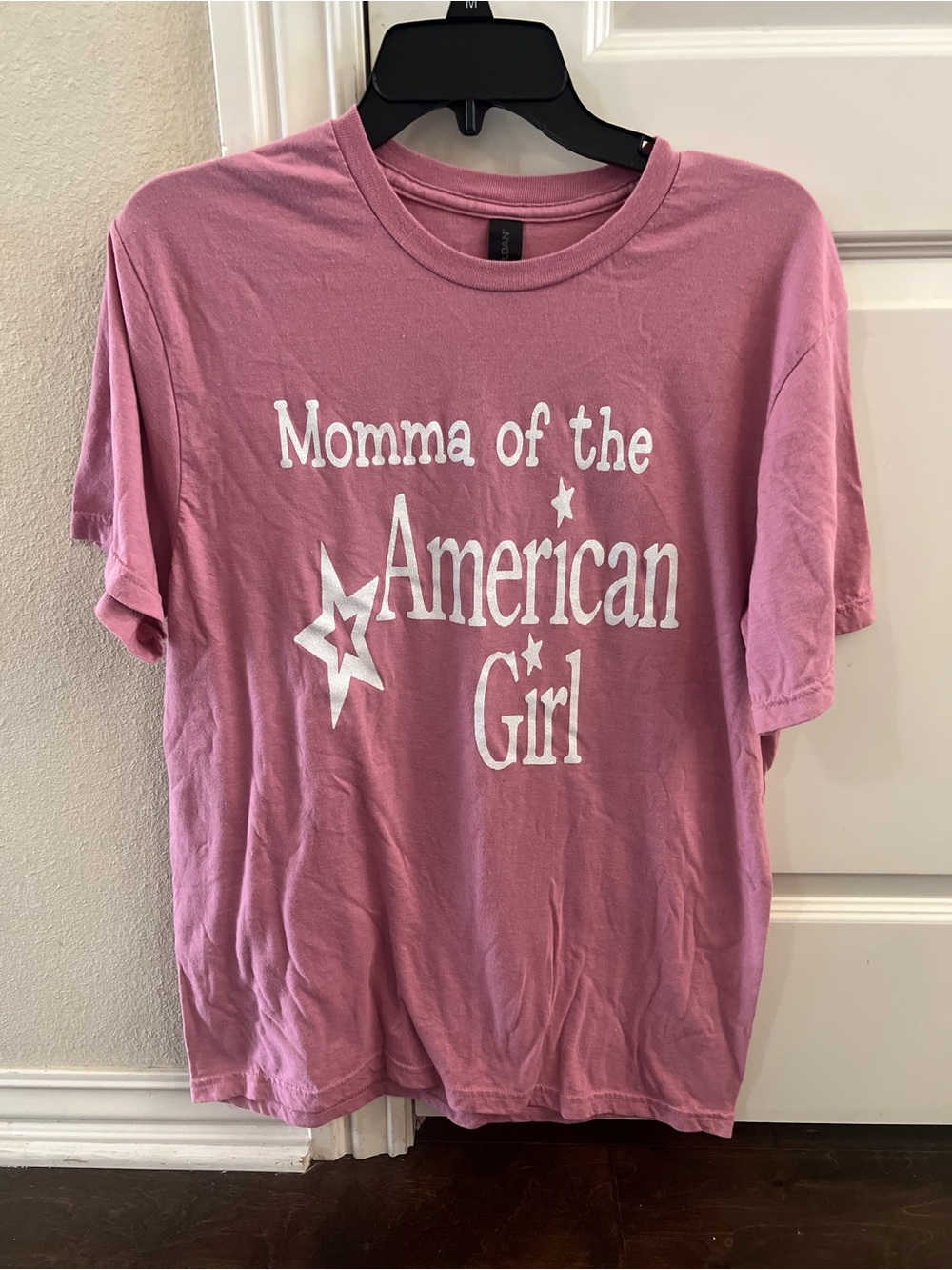 American Girl Pink Short Sleeve Tee with White Graphic
